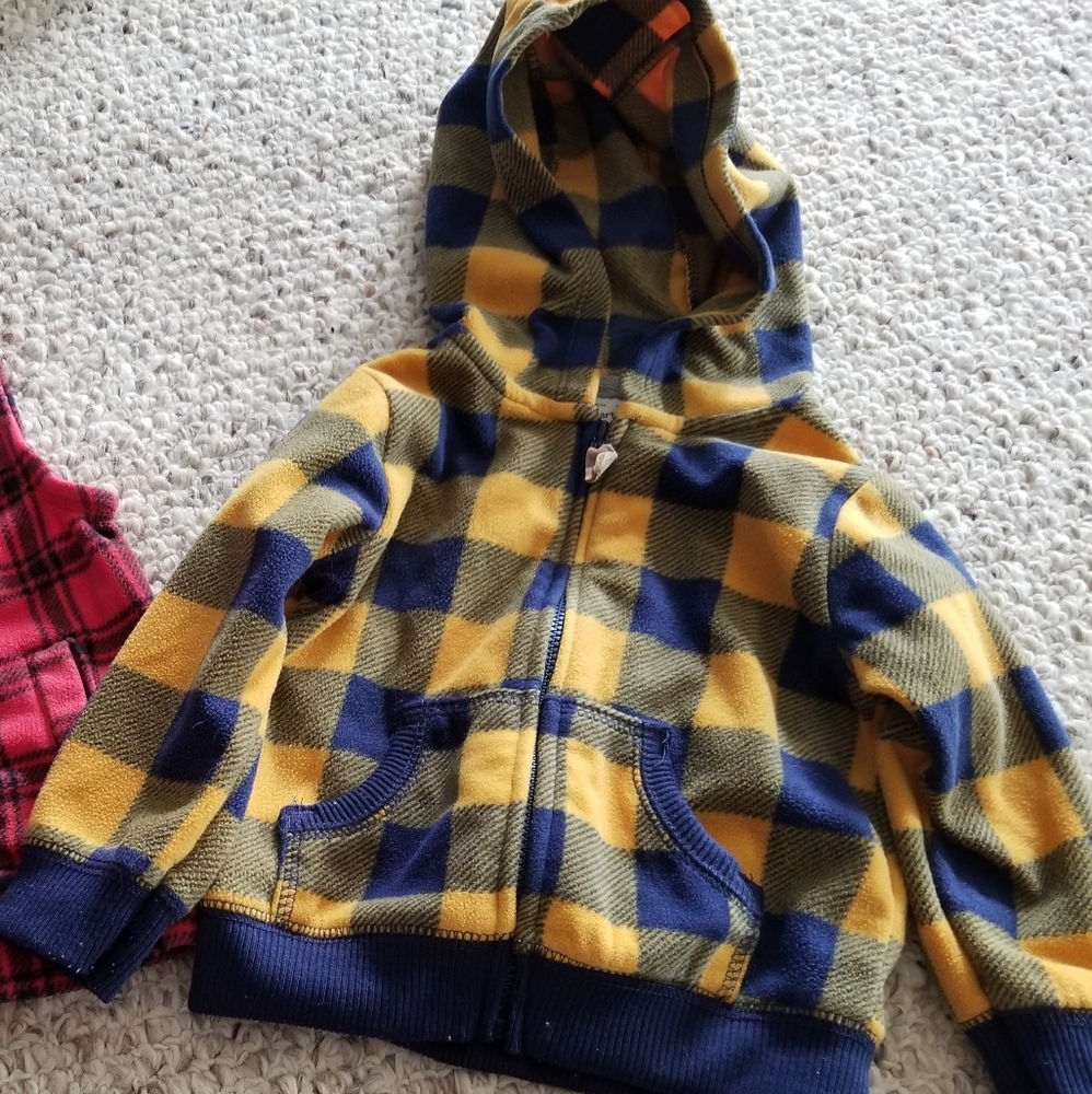*Sold*Blue/yellow plaid fleece